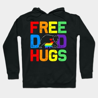 LGBTQ Bear Free Dad Hugs Proud Ally Flag Pride Hoodie